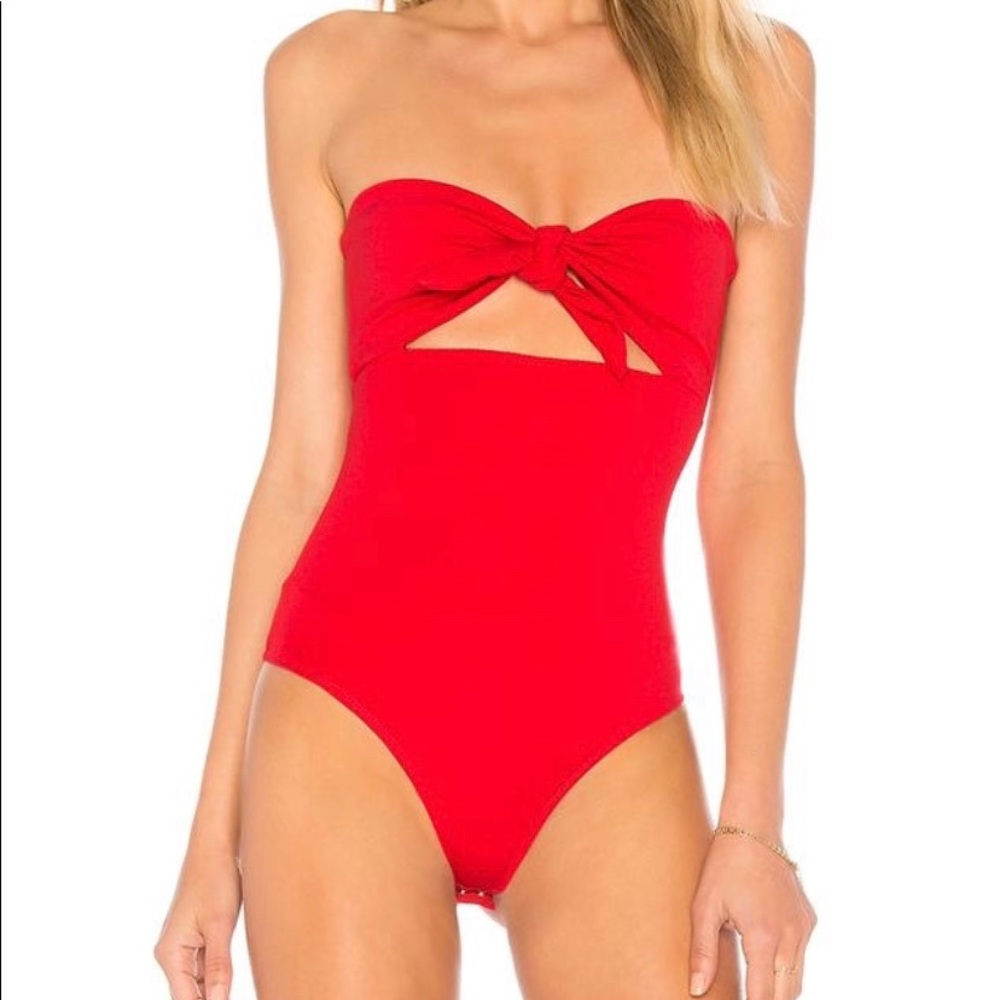 Privacy Please Red body suit!